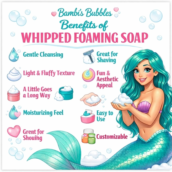 New! Hand Crafted Basic Betch Vanilla Whipped Foaming Soap 8oz - Picture 2 of 2